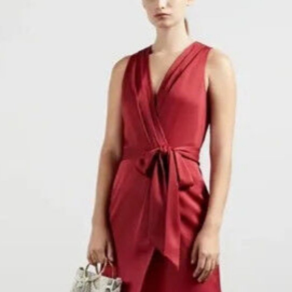 TED BAKER London CHRISEY Wrap Midi Dress-Size 2 (TB) (6US)
